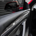 Repalcement Real Carbon Fiber Front Door Trim Panel  for Tesla Model 3 / Y 2021-2023 - Teskay