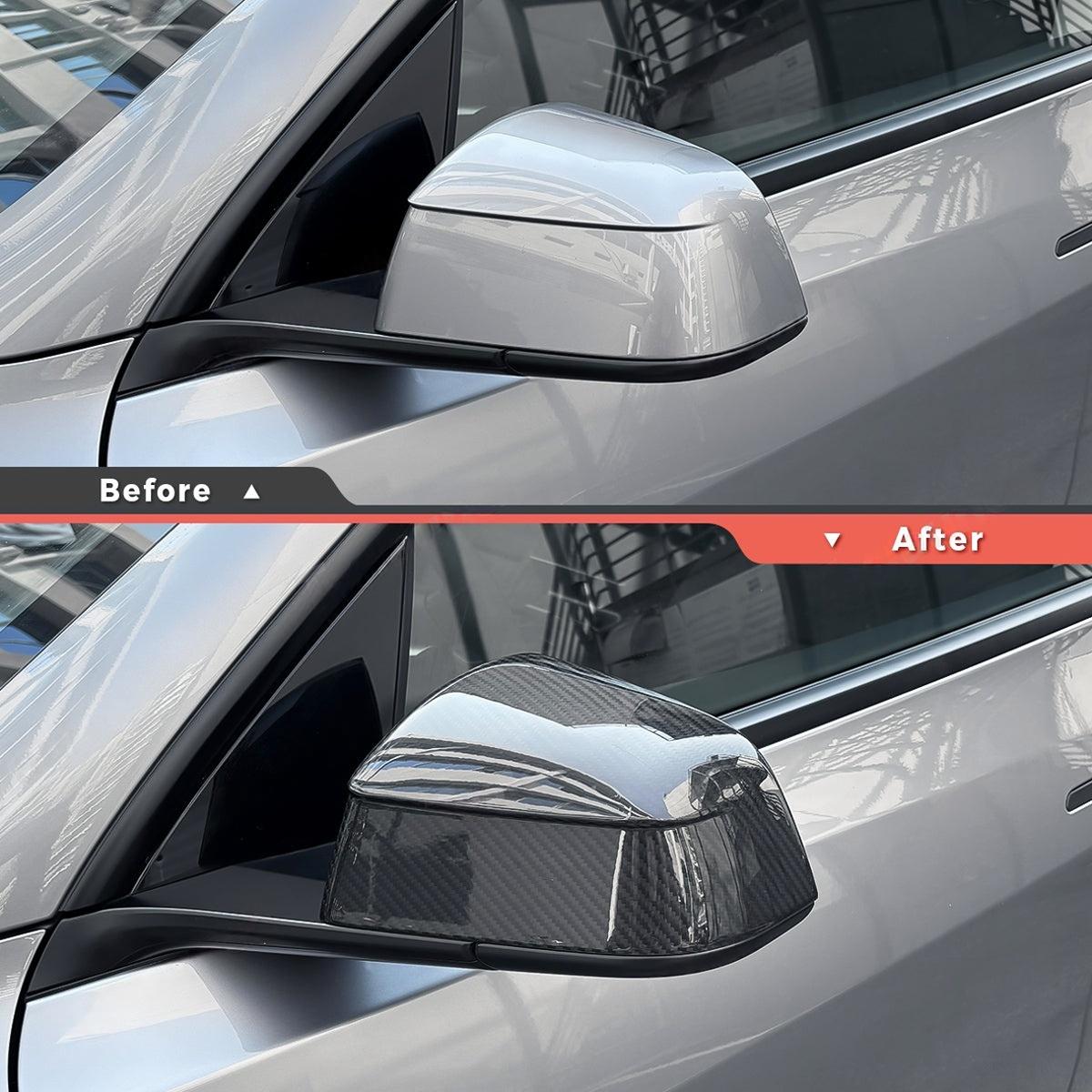 Tesla Model Y Carbon Fiber Mirror Covers (Juniper Style) - Teskay