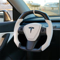 Square Carbon Fiber Steering Wheel for Tesla Model 3 / Y - Teskay