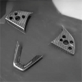 Steering Wheel Bezel Overlay Real Dry Carbon Fiber for Model 3 Highland & Model Y Juniper (3 Pieces) - Teskay