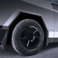 Cybertruck Matte Black Wheel Covers (Set of 4) - Snap-On Hubcaps - Teskay
